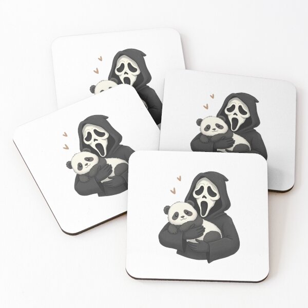 Item preview, Scream panda heart meme movie ghostface ghost face parody weird love pink designed and sold by CheeseBlueprint.