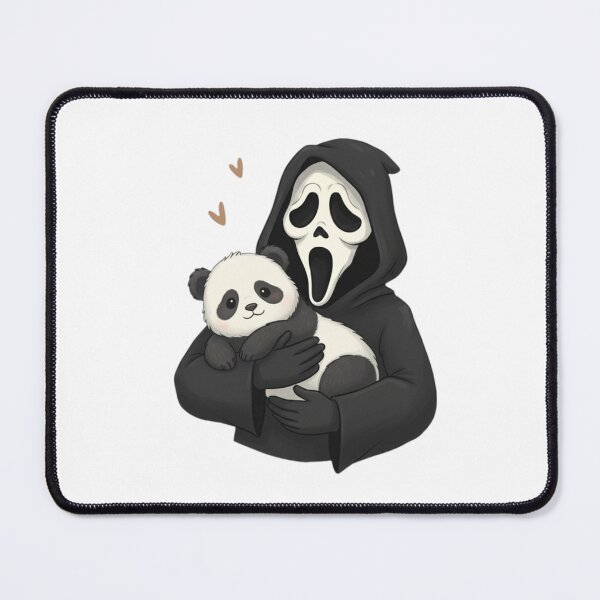 Item preview, Scream panda heart meme movie ghostface ghost face parody weird love pink designed and sold by CheeseBlueprint.
