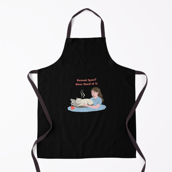 Item preview, Personal space? Never heard of it. Lady sitting at desk with her cat laying on the laptop as she tries to work designed and sold by VS Creations.