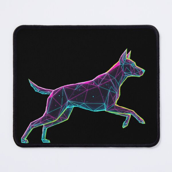 Item preview, Running Hunting Dog Silhouette Geometric Neon designed and sold by bsbd-action.
