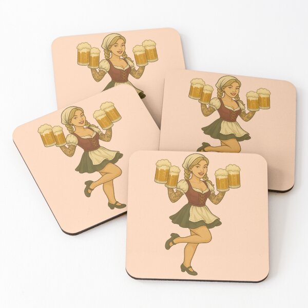 Item preview, Vintage Oktoberfest Pinup Beer Girl Retro Art designed and sold by PinUpPizzazz.