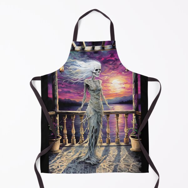 Item preview, Zombie Skeleton Woman on Balcony designed and sold by NightTimeJ.