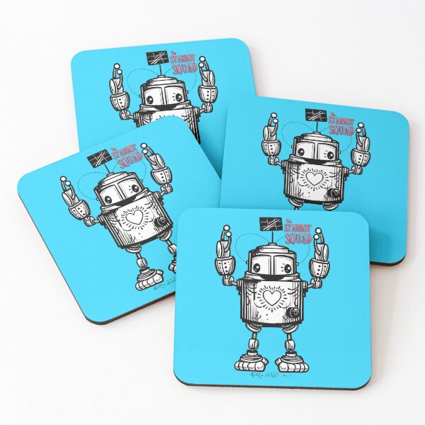 Item preview, .StarBot Squad - Imajenn black and white designed and sold by MetroINKbooks.