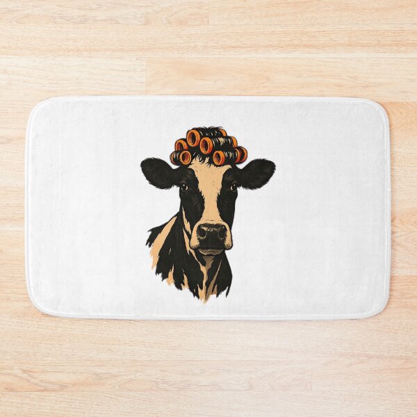 Item preview, Glamour Cow in Curlers Art - Funny Farm Animal, Hair Salon Humour designed and sold by SupplyCode.