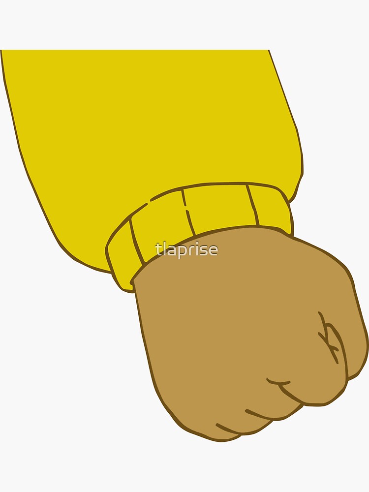 Arthur Fist Angry Meme Sticker