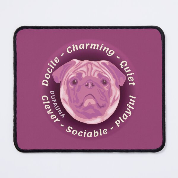 Item preview, Pink Beloved Pug Personality designed and sold by DuFauna.