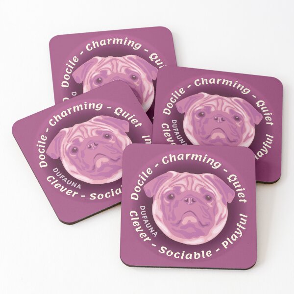 Item preview, Pink Beloved Pug Personality designed and sold by DuFauna.