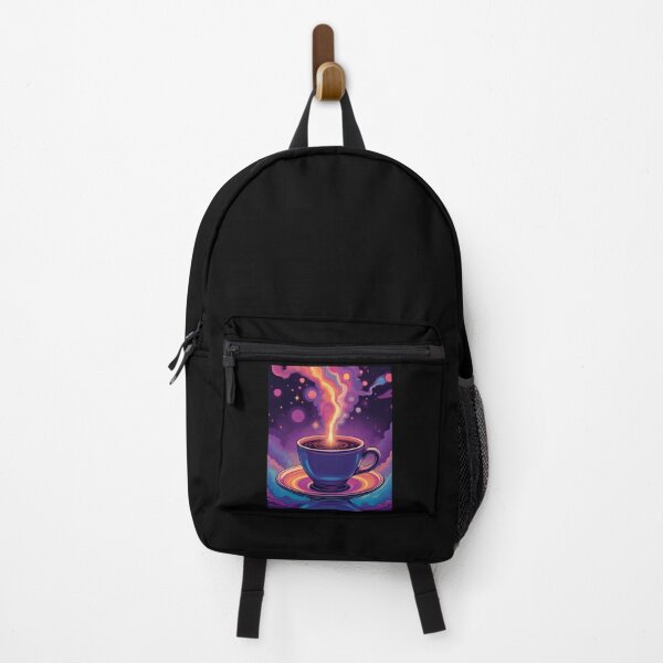 Item preview, Energizing coffee. Image of coffee cup and saucer in clouds/space with lightning bolt shooting into cup designed and sold by VS Creations.