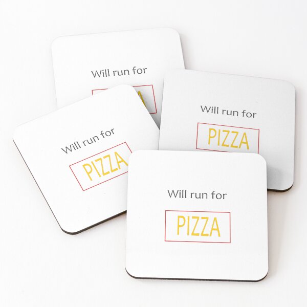 Item preview, Will Run for Pizza – Funny Fitness & Food Quote designed and sold by Beautiful art store.