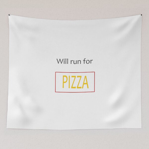 Item preview, Will Run for Pizza – Funny Fitness & Food Quote designed and sold by Beautiful art store.