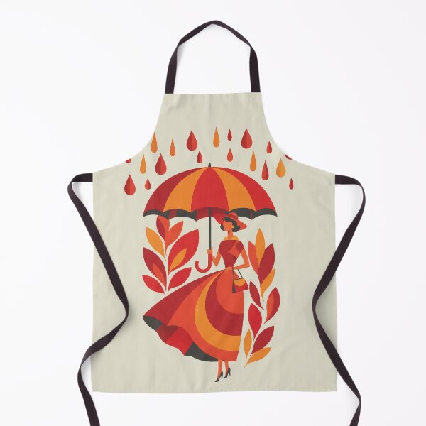 Item preview, Retro 1950s Umbrella Lady designed and sold by Thread Bubbler.