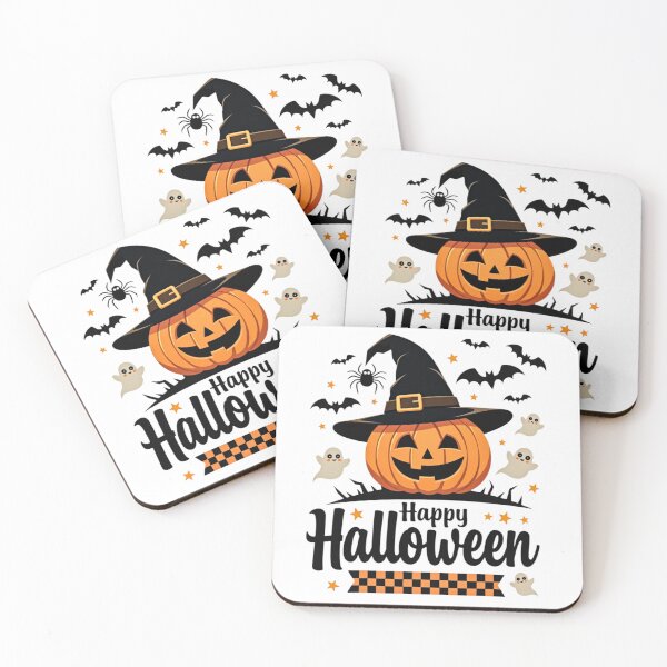 Item preview, Cute Halloween Pumpkin Witch & Ghosts designed and sold by Dream Print Studio.