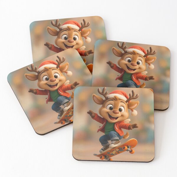 Item preview, Skater Christmas Reindeer Boy designed and sold by Sillytoe.