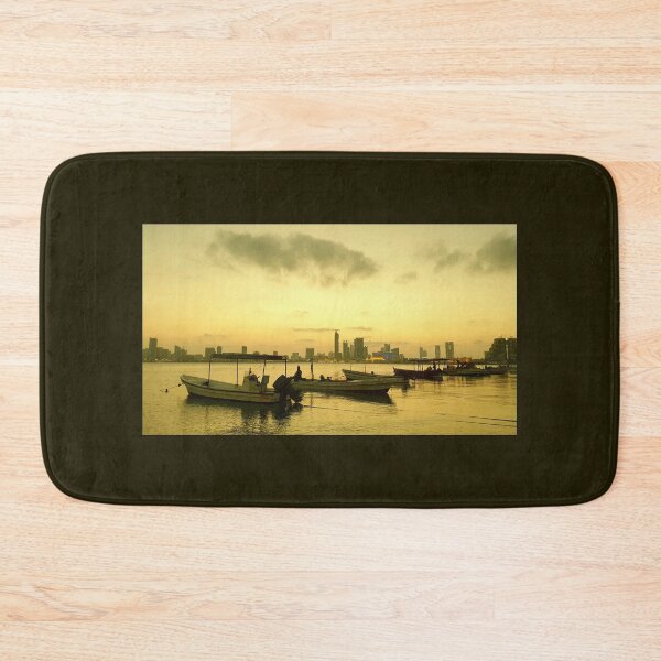 Item preview, A quiet sea harbor on the sea, calm skies at sunset, and fishermen boats rest after the trouble of a quick walk in the middle of the sea designed and sold by Williams Anderson.