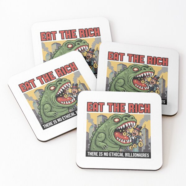 Item preview, Eat The Rich Pixel Sticker designed and sold by Nubitra.