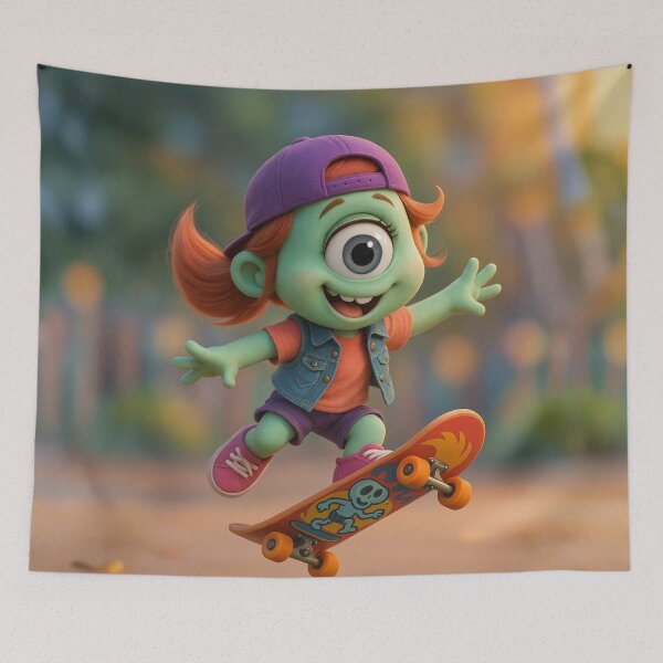 Item preview, Skater Cyclops Girl designed and sold by Sillytoe.