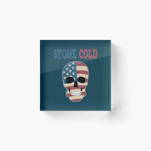 Item preview, A Nice Icy Tee For Cold Persons Saying Stone Cold  Design American Flag Skull America Stars (2) designed and sold by ClickCrafty.