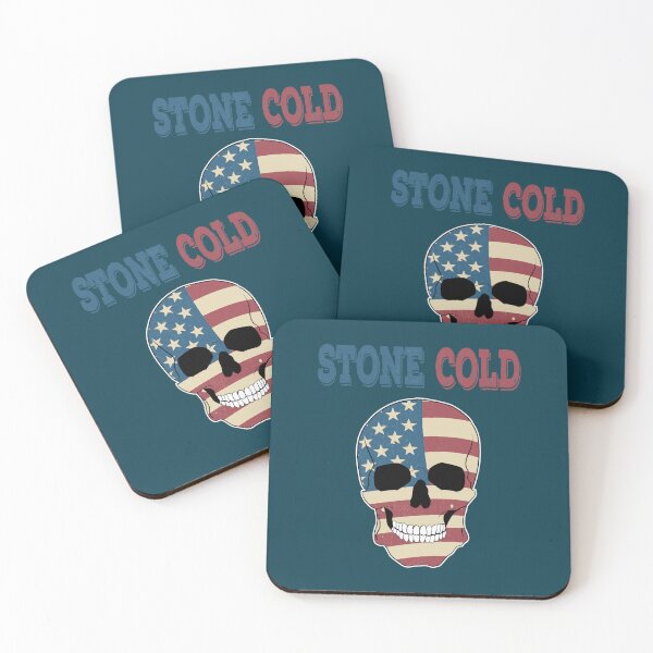 Item preview, A Nice Icy Tee For Cold Persons Saying Stone Cold  Design American Flag Skull America Stars (2) designed and sold by ClickCrafty.