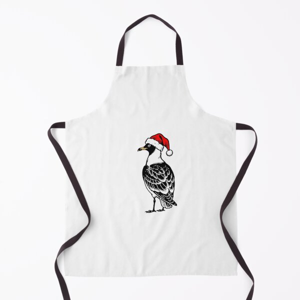 Item preview, Christmas Black-backed Gull Silhouette | Seabird with Santa Hat | Black and White Holiday Art designed and sold by JollyCritters.