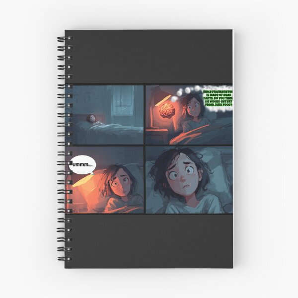 Item preview, Funny Frankenstein Comic – Late Night Overthinking Meme Artwork designed and sold by ArgentoArt.