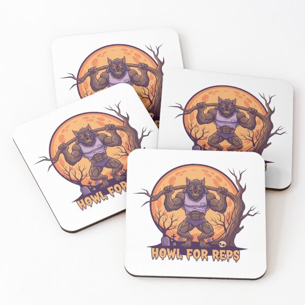 Item preview, Howl For Reps Werewolf Weightlifting Funny Halloween Gym Design designed and sold by Bmd4Fitness.
