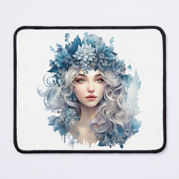 Item preview, Fantasy Beautiful Blond Winter Floral Queen designed and sold by Poison-Potion.