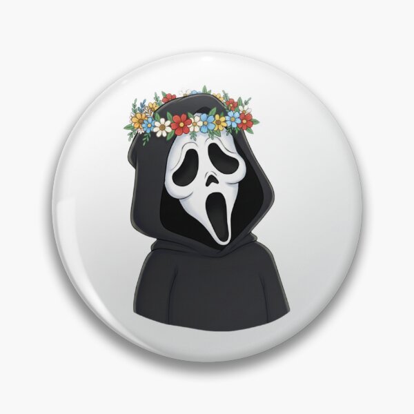 Item preview, Scream flower crown meme movie ghostface ghost face parody weird love pink designed and sold by CheeseBlueprint.