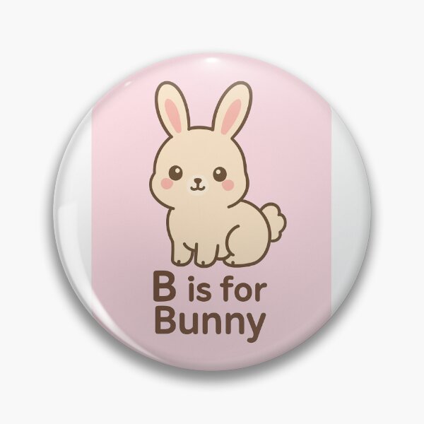 Item preview, B is for Bunny – Cute Kawaii Animal Alphabet Design for Kids & Nursery Decor designed and sold by HopeAhead.