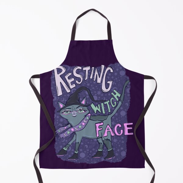Item preview, resting witch face - halloween witch cat designed and sold by crestfallenmermaid.