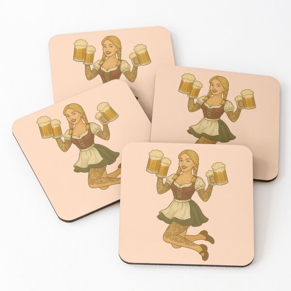 Item preview, Vintage Oktoberfest Pinup Beer Girl Retro Art designed and sold by PinUpPizzazz.