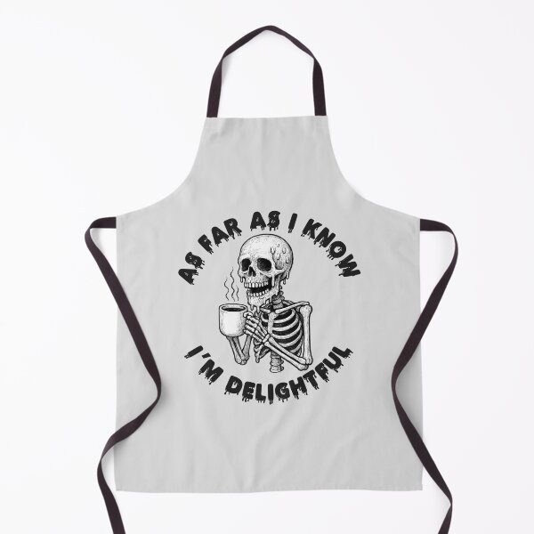 Item preview, Delightful Dripping Skeleton Drinking Coffee designed and sold by SaltedBeachPaperie.