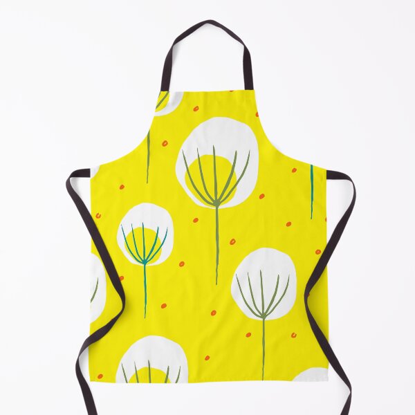 Item preview, Mid-Century Modern Yellow Abstract Floral Design Pattern designed and sold by DEC02.