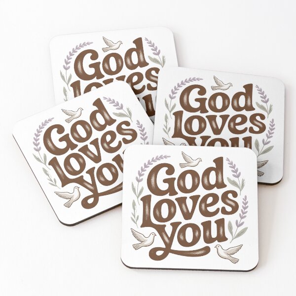 Item preview, God Loves You, Retro Vintage Style designed and sold by graphic-genie.