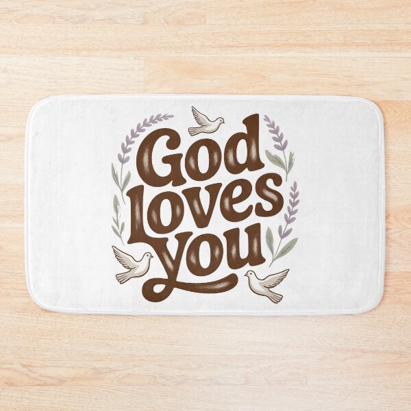 Item preview, God Loves You, Retro Vintage Style designed and sold by graphic-genie.