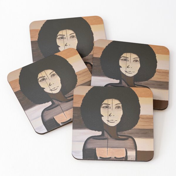 Item preview, Colourful woman with afro designed and sold by beARTrich.