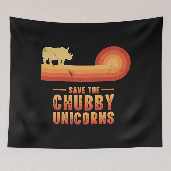 Item preview, Retro Save The Chubby Unicorns Rhino Shirt designed and sold by LashondaGreen89.
