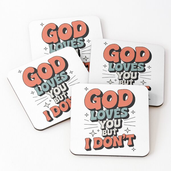 Item preview, God Loves You, But i Dont Retro Vintage Style designed and sold by graphic-genie.
