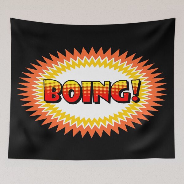 Item preview, Boing onomatopoeia used in comic culture designed and sold by DibuHumor.