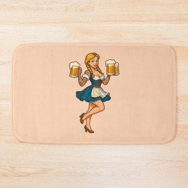 Item preview, Vintage Oktoberfest Pinup Beer Girl Retro Art designed and sold by PinUpPizzazz.