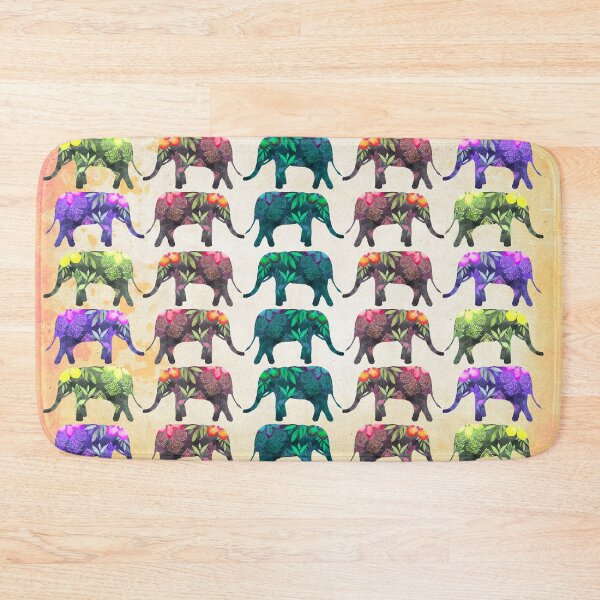 Item preview, Cluster of Colorful Elephants Pattern designed and sold by DEC02.
