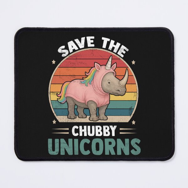 Item preview, Cute Save The Chubby Unicorns Retro Rhino Shirt designed and sold by LashondaGreen89.
