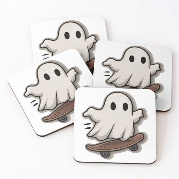 Item preview, Funny Skateboarding Ghost and Skeleton designed and sold by ArtCattleProd.