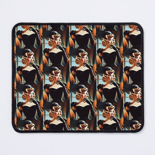 Item preview, Retro-style illustration featuring a woman in a form-fitting dress designed and sold by KilianSzmid.