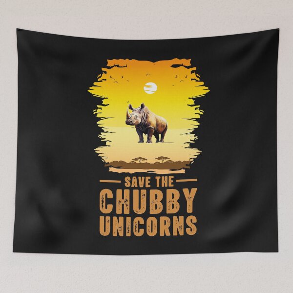 Item preview, Save The Chubby Unicorns Safari Sunset Shirt designed and sold by LarryMBrown.