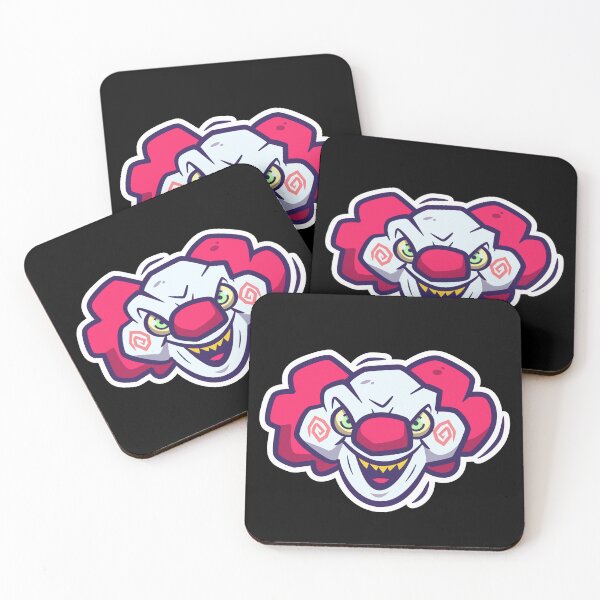 Item preview, Creepy Cartoon Clown Head | Evil Circus Joker Horror Illustration Stickers designed and sold by FestivityFinds.