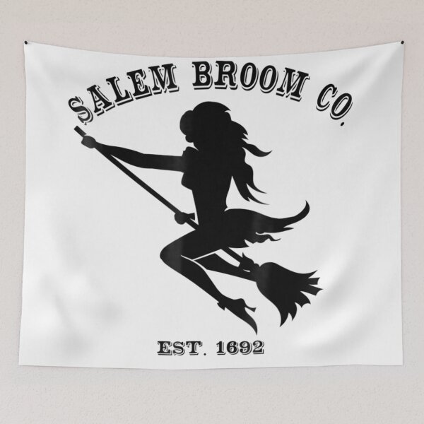 Item preview, Salem Broom Co Est 1692 Vintage Halloween Witch Silhouette designed and sold by Nannythenimfa.