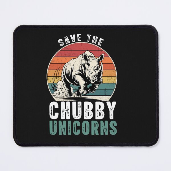 Item preview, Retro Save The Chubby Unicorns Charging Rhino Shirt designed and sold by LarryMBrown.