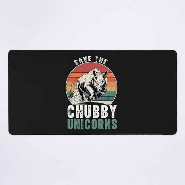 Item preview, Retro Save The Chubby Unicorns Charging Rhino Shirt designed and sold by LarryMBrown.