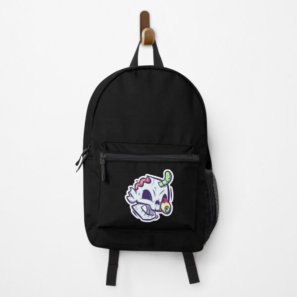 Item preview, Creepy Cartoon Skull with Worm | Funny Zombie Head Horror Illustration Stickers designed and sold by FestivityFinds.