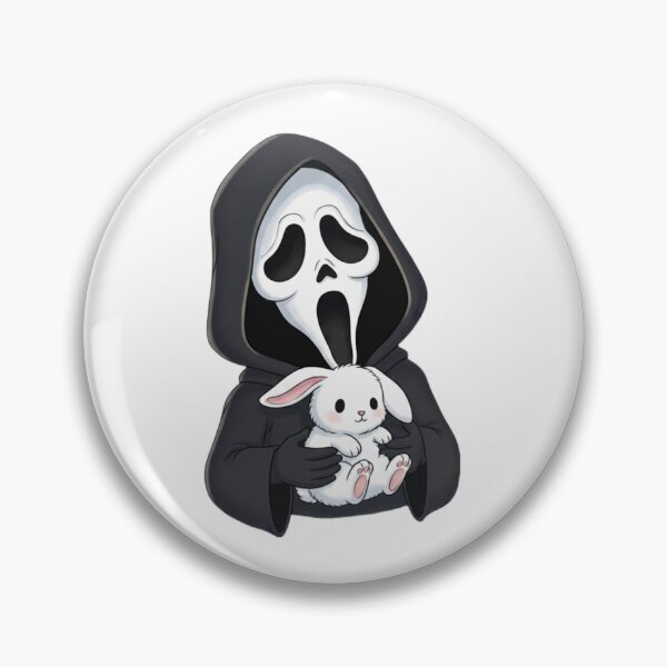 Item preview, Scream rabbit meme movie ghostface ghost face parody weird love pink designed and sold by CheeseBlueprint.